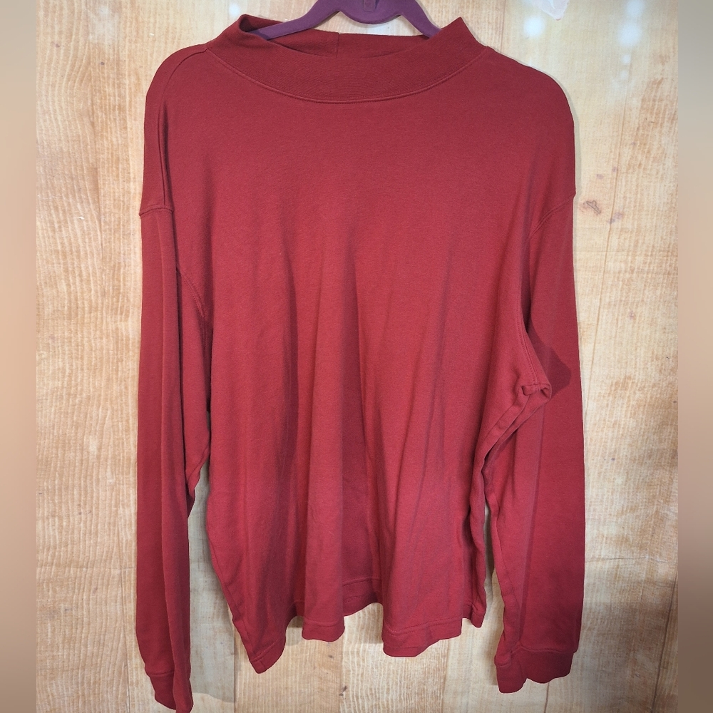 Rust Red Long Sleeve Top